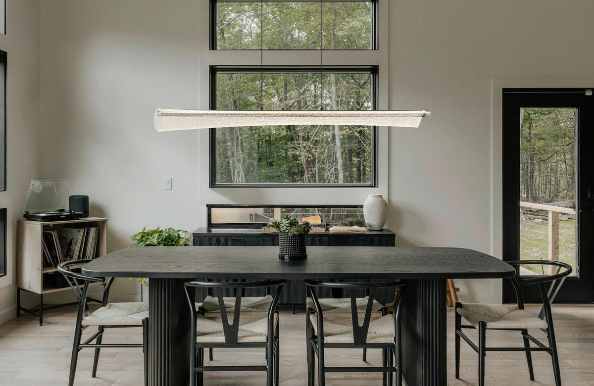 GLOBO Pendelleuchte klar anthrazit nickel matt Metall Acryl B/H/L: ca. 13,5x120x121 cm 1.0 Brennstellen MALINDA - klar/nickel matt (121,00/13,50/120,00cm) - GLOBO