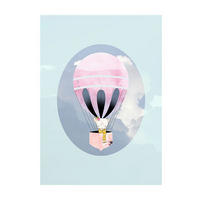 Komar Poster Happy Balloon Green Luftballons B/L: ca. 30x40 cm Happy Balloon Green - (30,00/40,00cm) - Komar