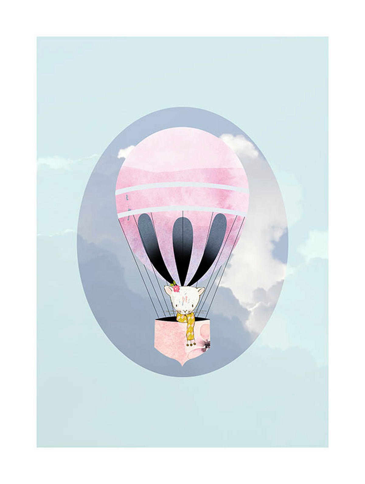 Komar Poster Happy Balloon Green Luftballons B/L: ca. 30x40 cm Happy Balloon Green - (30,00/40,00cm) - Komar