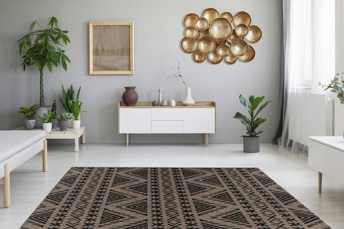 360Living Teppich Splash braun B/L: ca. 200x290 cm Splash - braun/grau (200,00/290,00cm) - 360Living