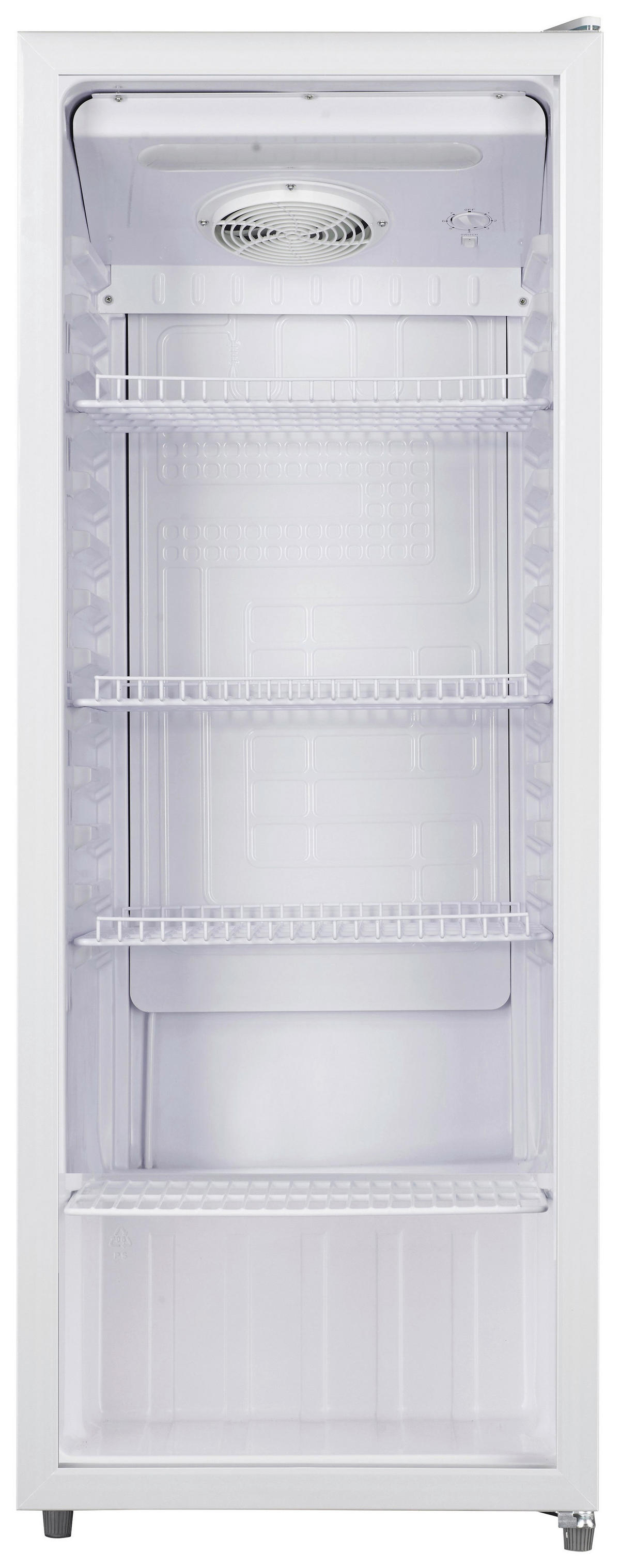 POCOline Glastürkühlschrank GTK144-235 DW weiß B/H/T: ca. 54x144x55 cm Glastürkühlschrank GTK144-235 DW - weiß (54,00/144,00/55,00cm) - POCOline