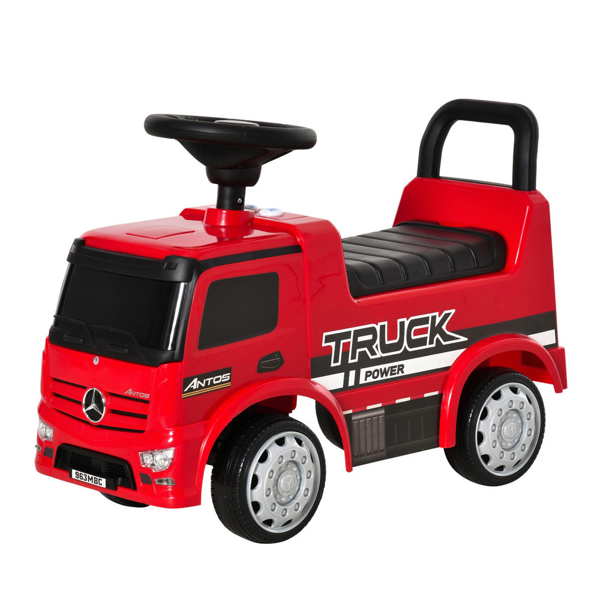 HOMCOM Kinder-Rutschfahrzeug B/H/L: ca. 28,5x45x62,5 cm Rutschfahrzeug - rot/schwarz (62,50/28,50/45,00cm) - HOMCOM
