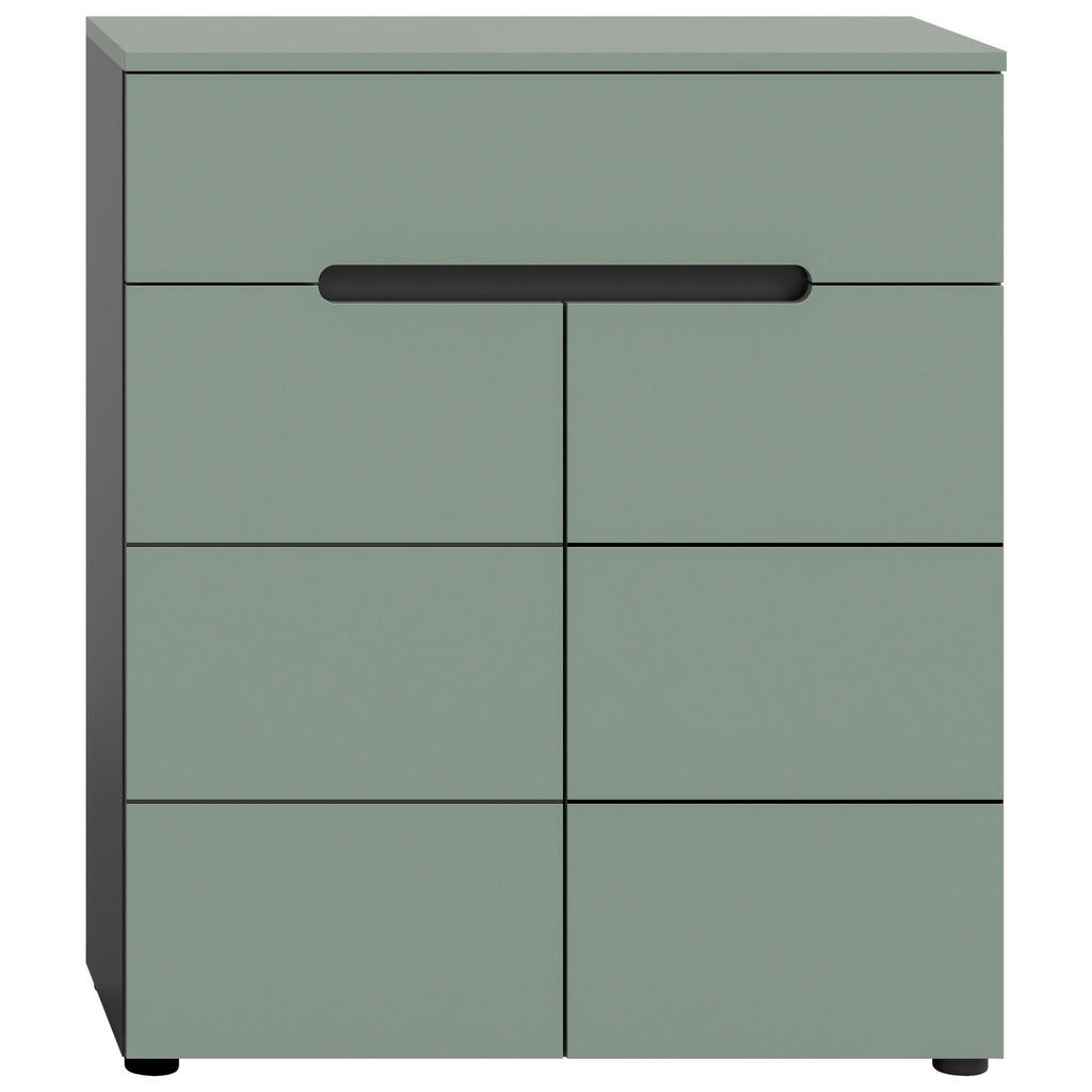 Thumbnail - Schuhkommode Canu grün basaltgrau Nachbildung B/H/T: ca. 94x80x37 cm