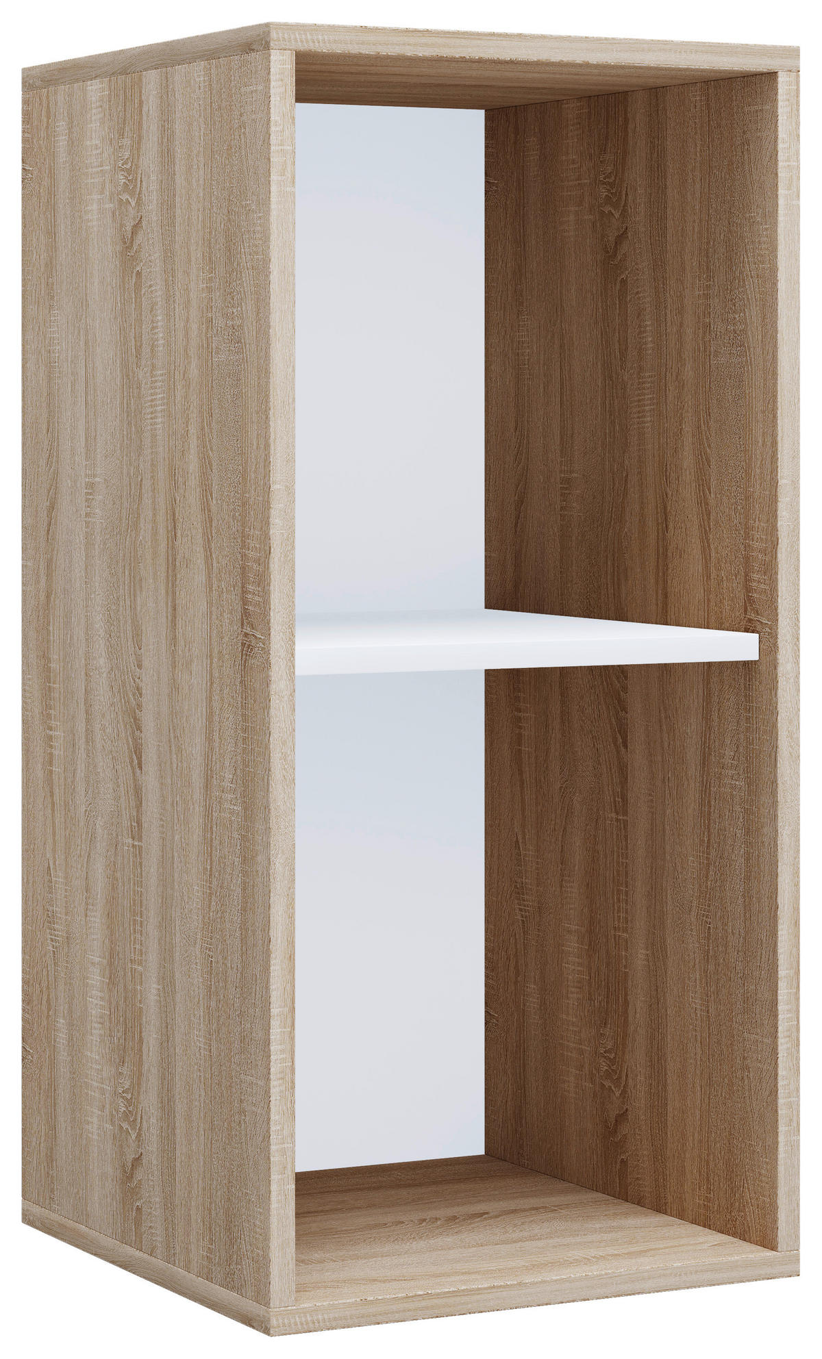 Regal Lona I Eiche Sonoma Nachbildung weiß B/H/T: ca. 35x74x37 cm Lona I - Eiche/weiß (35,00/74,00/37,00cm) - VCM Möbel