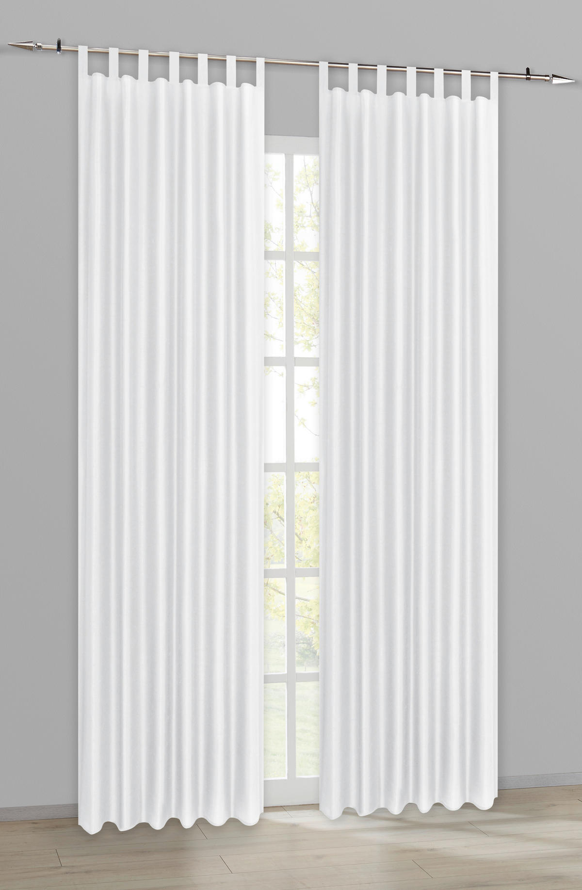 Kombivorhang Pure weiß B/L: ca. 140x245 cm Pure - weiß (140,00/245,00cm) - ACUS design collection