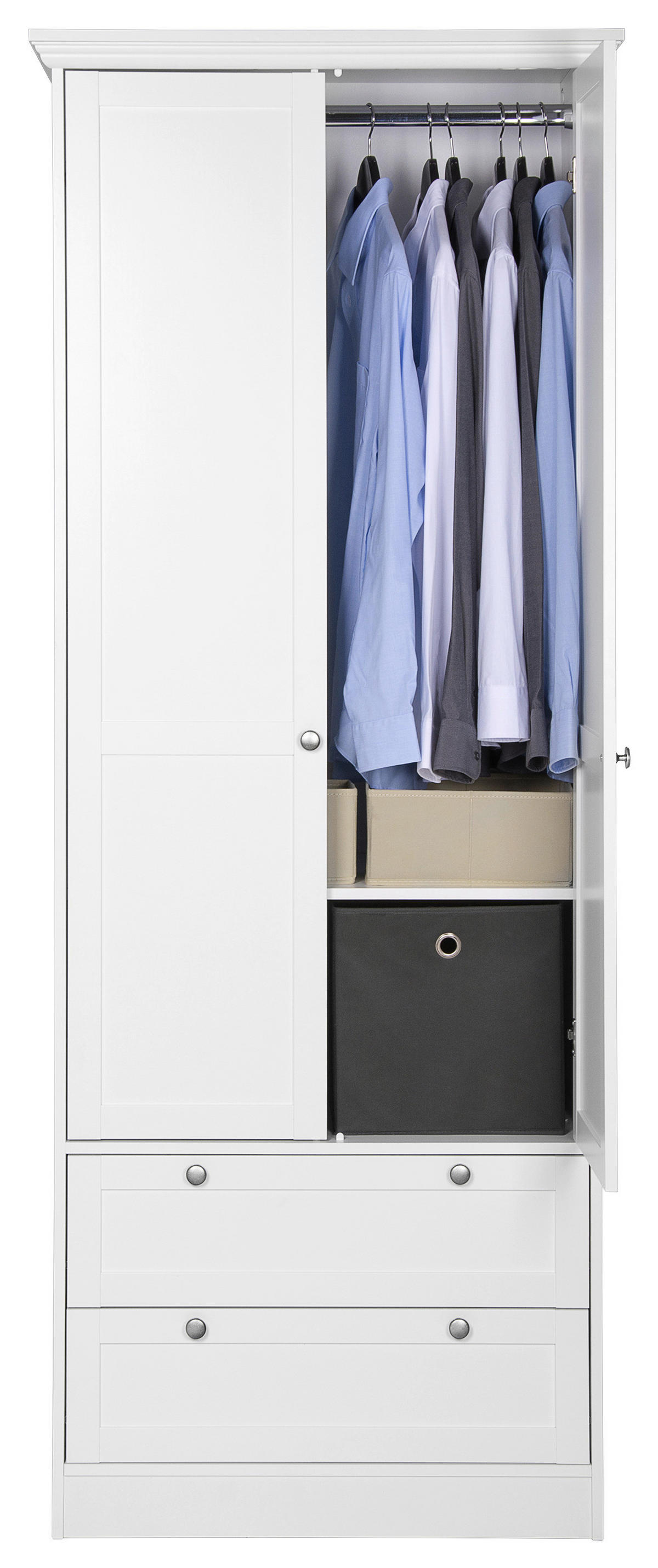 Kleiderschrank Landwood weiß B/H/T: ca. 80x200x51 cm Landwood - weiß (80,00/200,00/51,00cm)