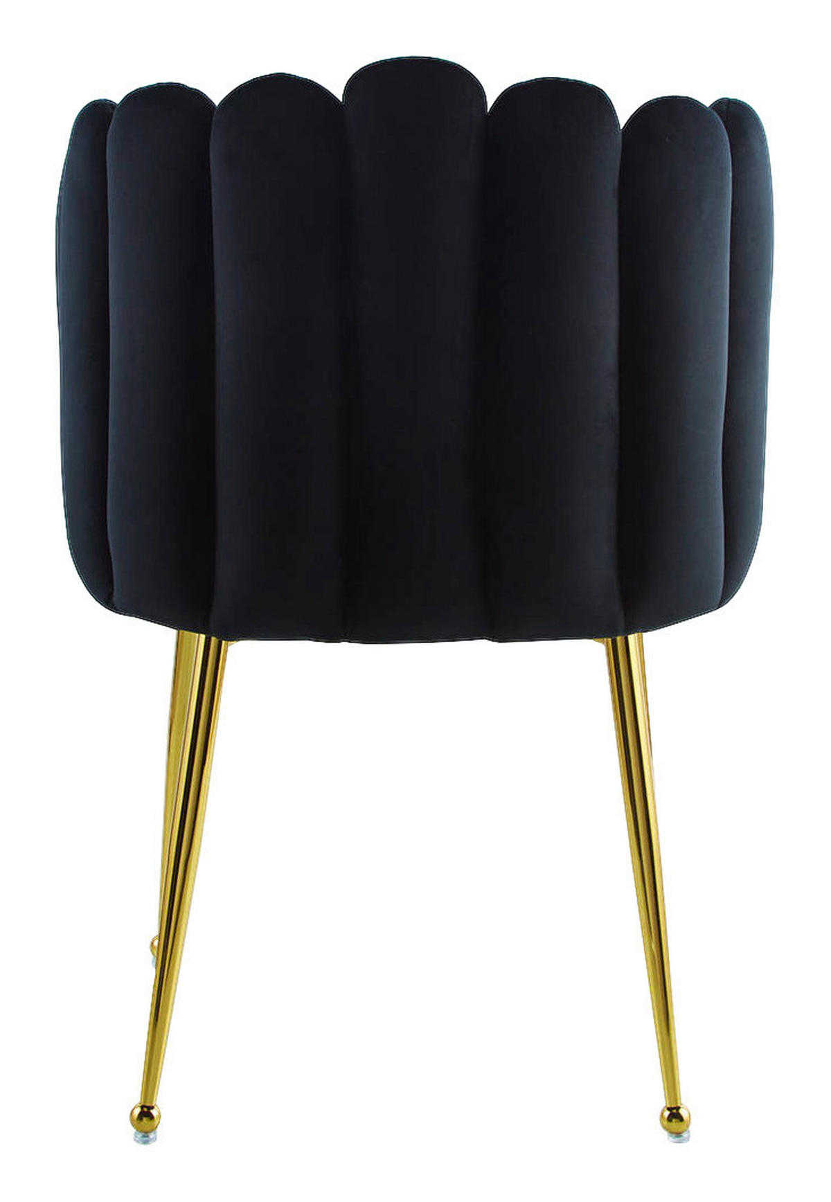 Stuhl Mucha 101 schwarz Microfaser B/H/T: ca. 59x85x56 cm Mucha 101 - gold/schwarz (59,00/85,00/56,00cm) - 360 Living