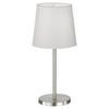 easy! by FHL Tischleuchte 850103 Eve nickel matt weiß Textil Metall H/D: ca. 30x14 cm E14 1 Brennstellen Eve - weiß/nickel matt (14,00/30,00cm) - easy! by FHL