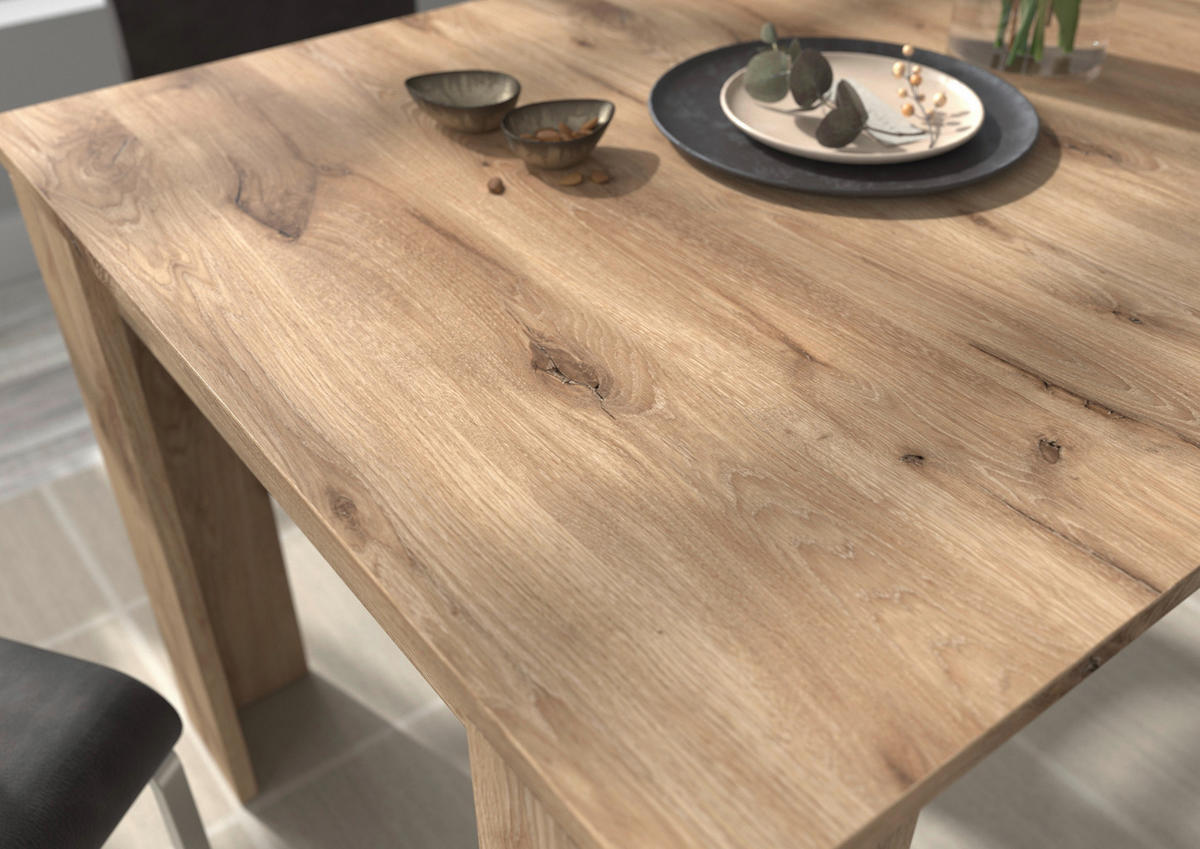 Esstisch Titan Eiche Nox Oak Nachbildung B/H/L: ca. 90x76x200 cm Titan - Eiche (200,00/90,00/76,00cm) - xonox.home