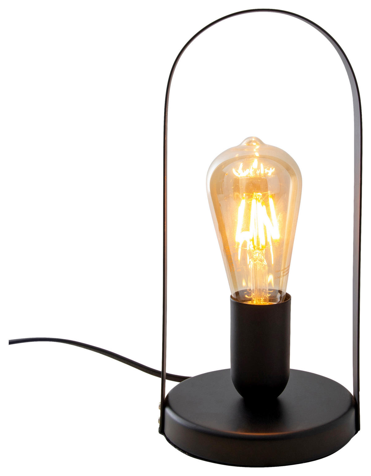 Näve Leuchten Tischleuchte schwarz Metall B/H/T/D: ca. 13,5x28,5x13,5x13,5 cm E27 1 Brennstellen FARO - schwarz (13,50/28,50/13,50cm) - Näve Leuchten