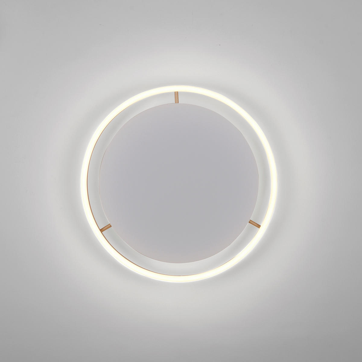 Just Light LED-Deckenleuchte RITUS 15391-60 messing weiß Metall H/D: ca. 5,3x39,3 cm 1 Brennstellen RITUS - messing/weiß (39,30/5,30cm) - Just Light