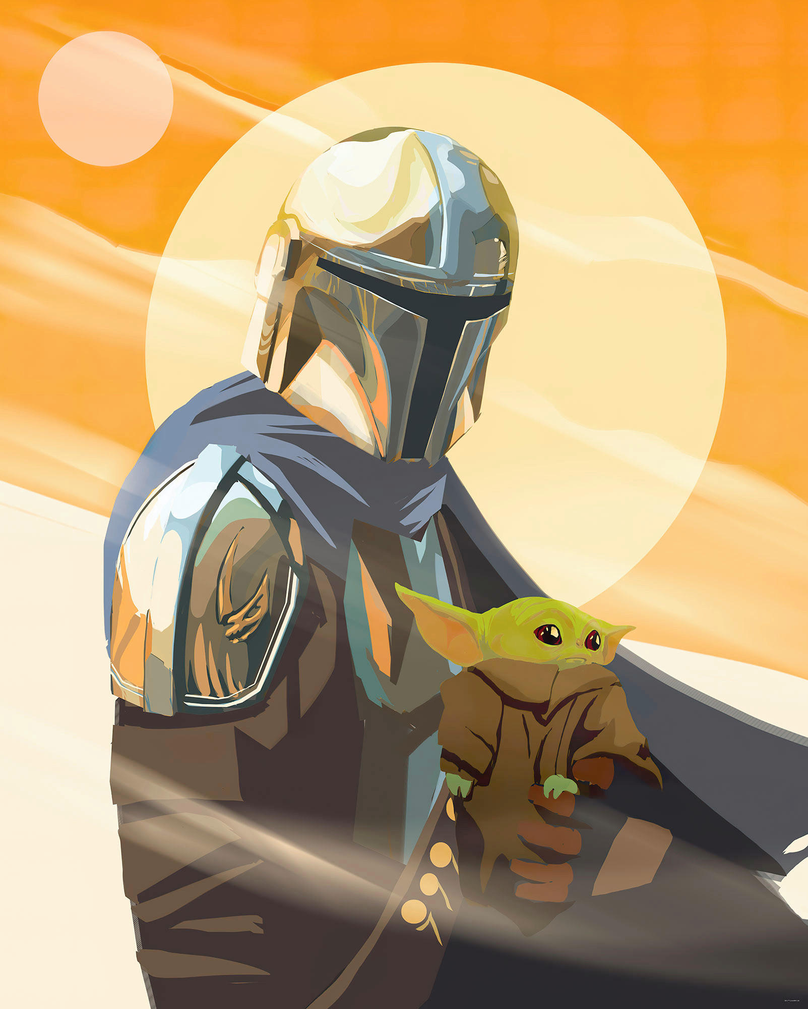 Komar Fototapete The Mandalorian Hunt for Grogu B/L: ca. 200x250 cm The Mandalorian Hunt for Grogu - (200,00/250,00cm) - Komar