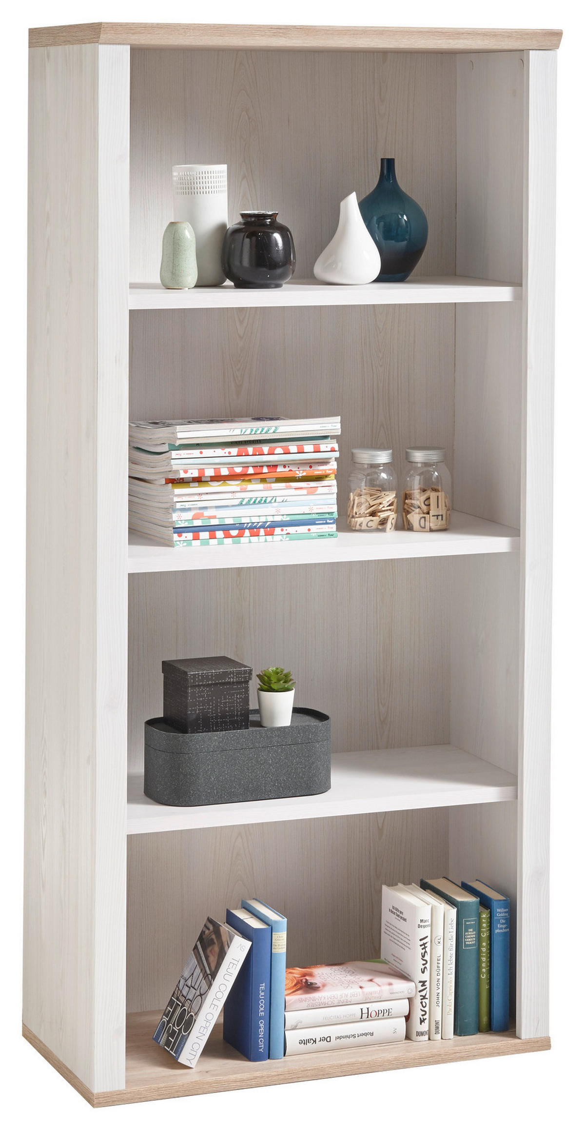 Regal Romance Sibiu Lärche Nachbildung San-Remo Nachbildung B/H/T: ca. 76x163x38 cm Romance - (76,00/163,00/38,00cm)