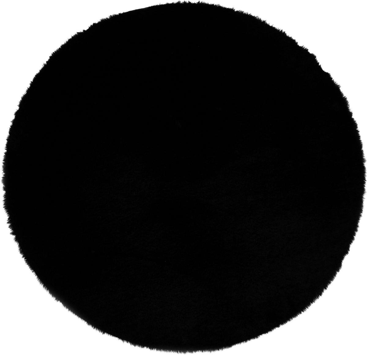 Teppich Softy schwarz D: ca. 80 cm Softy - schwarz (80,00cm)