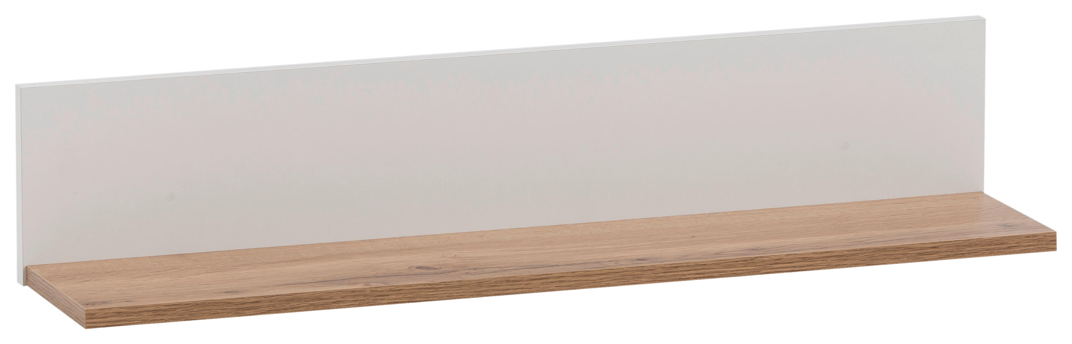Regal Jelda weiß matt Eiche Landhaus Nachbildung B/H/T: ca. 80x15,7x17,3 cm Jelda - Eiche/weiß (80,00/15,70/17,30cm) - Möbelpartner