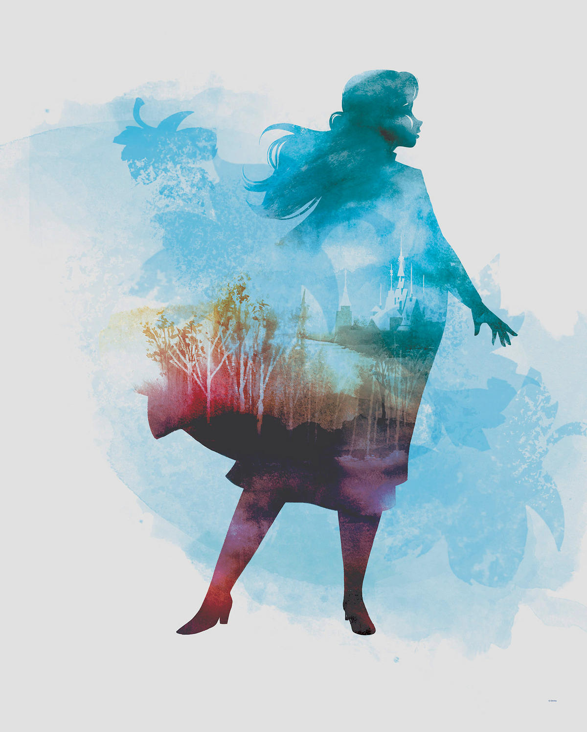 Komar Poster Frozen Anna Aquarell Disney B/L: ca. 40x50 cm Frozen Anna Aquarell - (40,00/50,00cm) - Komar