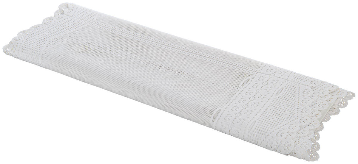 Scheibengardinen-Meterware Rieden weiß H: ca. 45 cm Rieden - weiß (45,00cm)