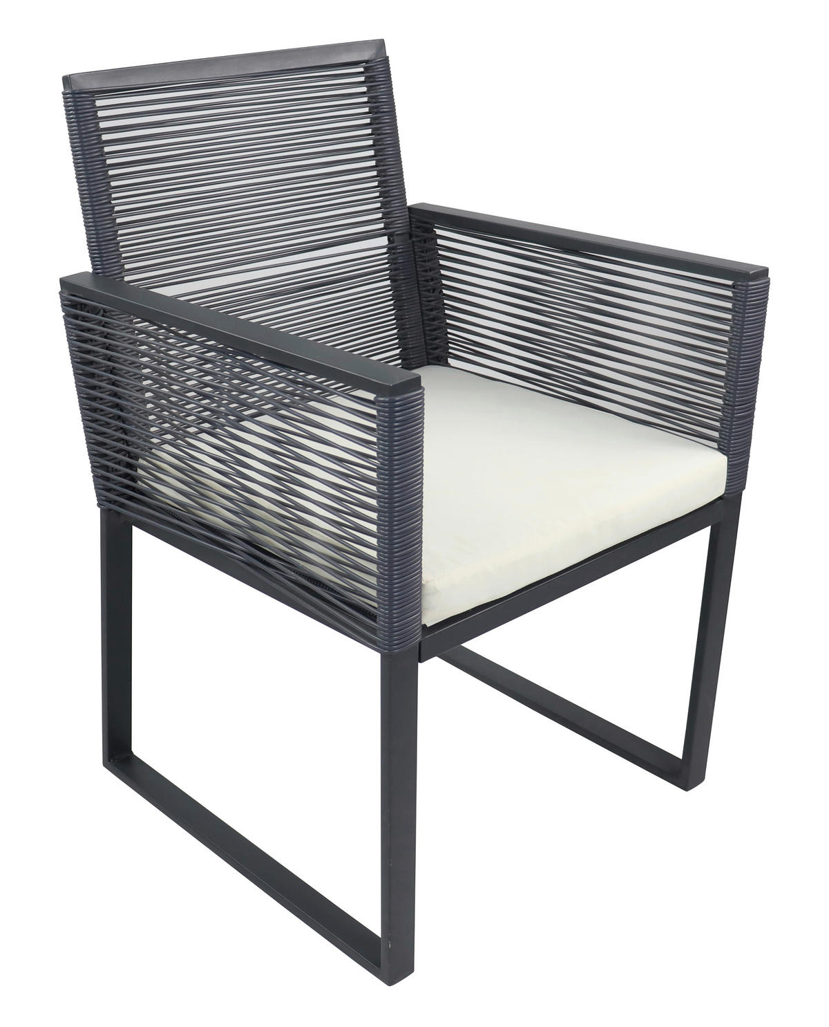 VCM Gartensitzgruppe Fidola schwarz Polyrattangeflecht B/H/L: ca. 53x86x53 cm Fidola - schwarz (53,00/53,00/86,00cm) - VCM