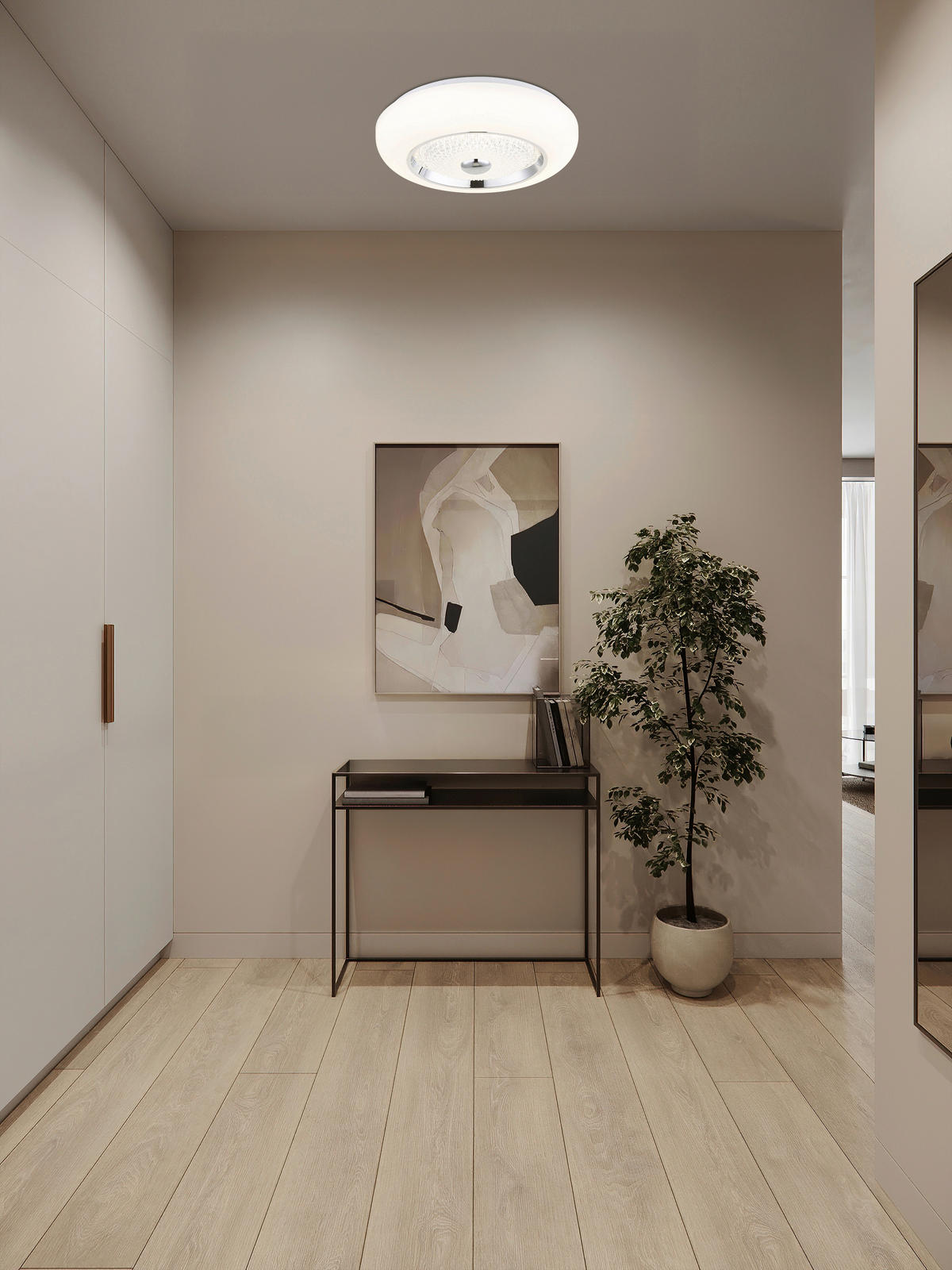 GLOBO Deckenleuchte Opal weiß klar Metall Acryl Kunststoff H/D: ca. 10x38,5 cm 1 Brennstellen GRAHAM - klar/weiß (38,50/10,00cm) - GLOBO