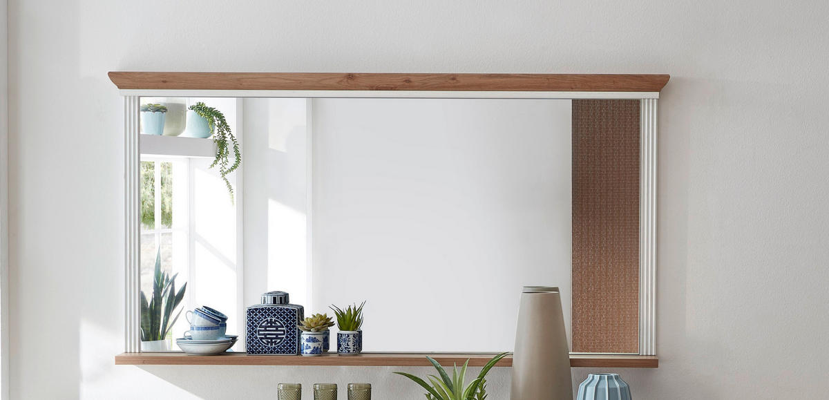 Wandspiegel Jasmin Eiche Artisan Nachbildung B/H/T: ca. 142x74x16 cm Jasmin - Eiche (142,00/74,00/16,00cm)