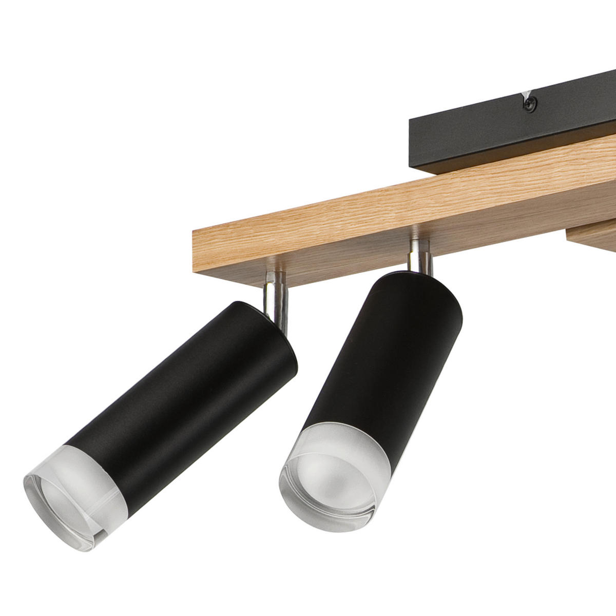 Lamkur Pendelleuchte schwarz Holz B/H/L: ca. 20x86x64 cm E27 4 Brennstellen CORTINA - schwarz (64,00/20,00/86,00cm) - Lamkur