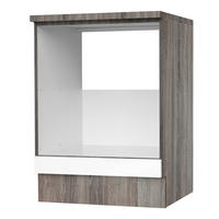 Herdumbauschrank Judith weiß Hochglanz B/H/T: ca. 60x82x57 cm Judith - weiß/silber (60,00/82,00/57,00cm) - Menke
