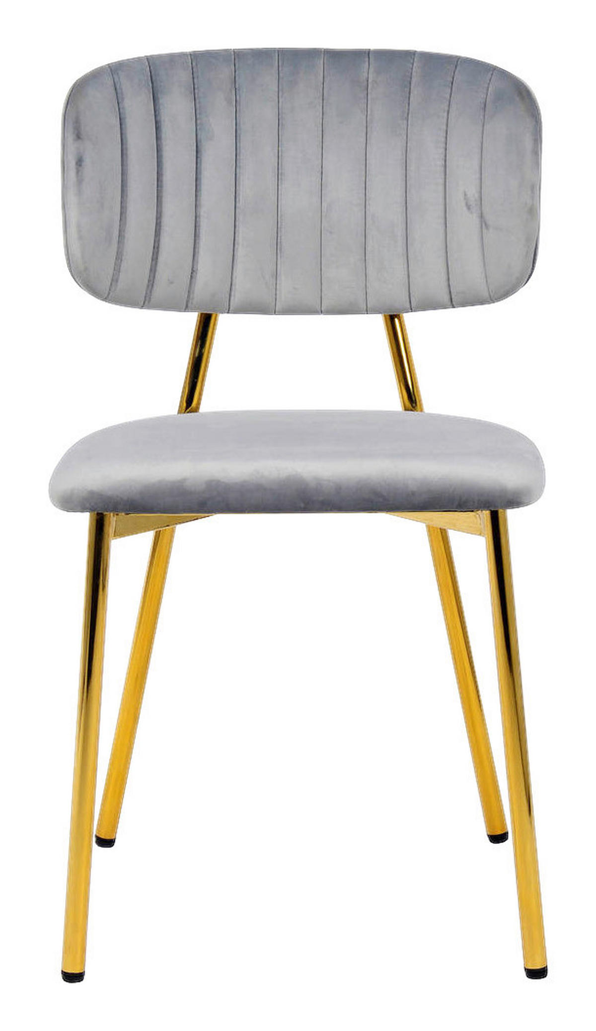 Stuhl Kian 100 2er-Set grau Microfaser B/H/T: ca. 47x80x51 cm Kian 100 2er-Set - gold/grau (47,00/80,00/51,00cm) - 360 Living