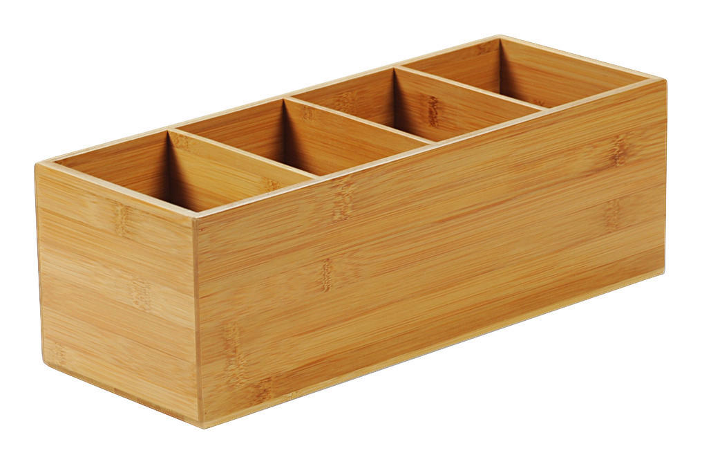 Kesper Besteckkasten braun Bambus B/H/L: ca. 14x12x35 cm Besteckkasten - braun (35,00/14,00/12,00cm) - Kesper