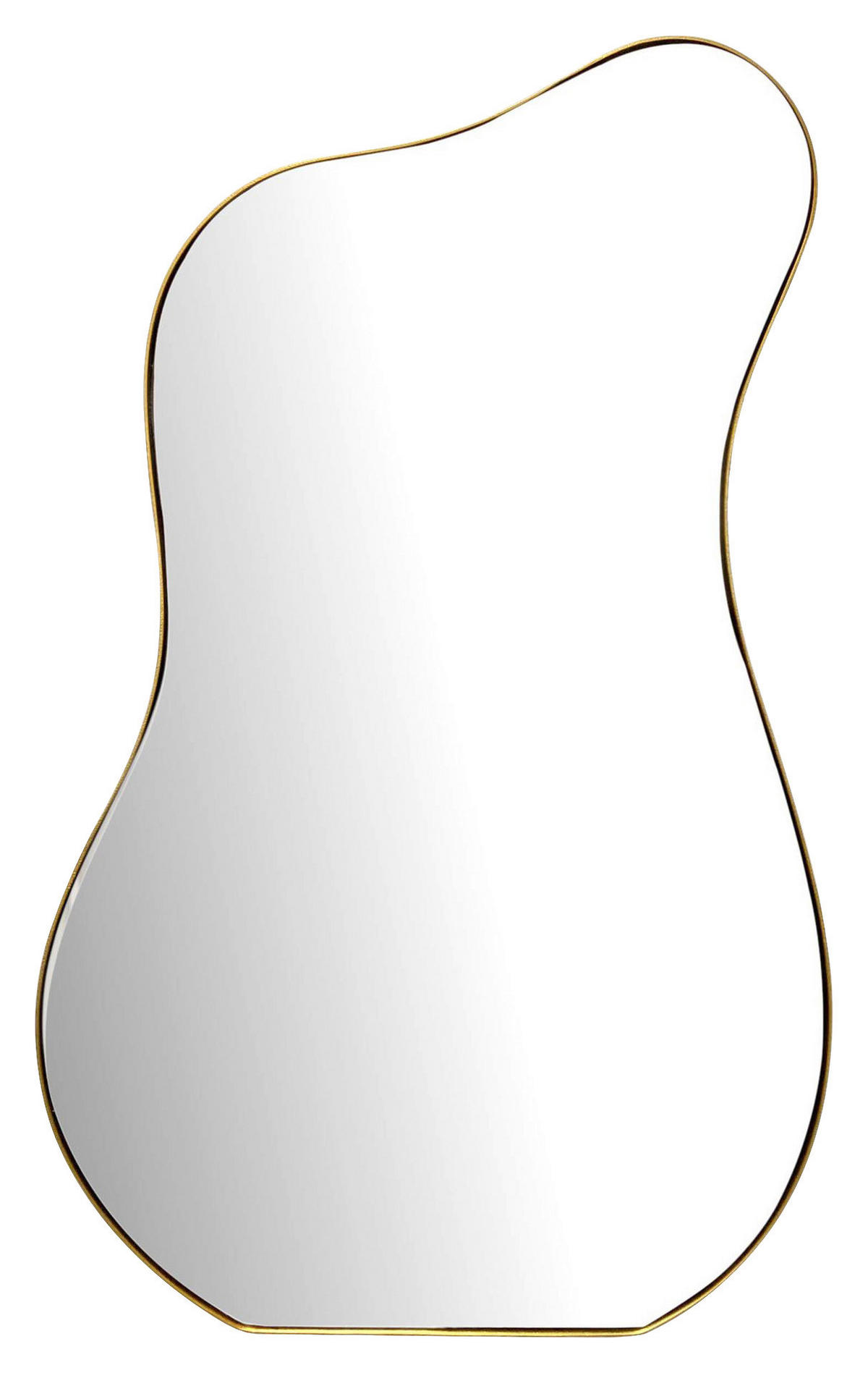 Wandspiegel gold Metall B/H/T: ca. 60x100x2,5 cm Wandspiegel - gold (60,00/100,00/2,50cm) - Wohnling