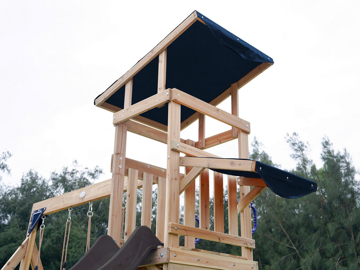AXI Spielturm Malik grau B/H/L: ca. 345x270x336 cm Malik - braun/grau (336,00/345,00/270,00cm) - AXI