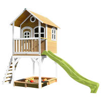 AXI Spielhaus Sarah braun B/H/L: ca. 370x291x191 cm Sarah - braun/weiß (191,00/370,00/291,00cm) - AXI