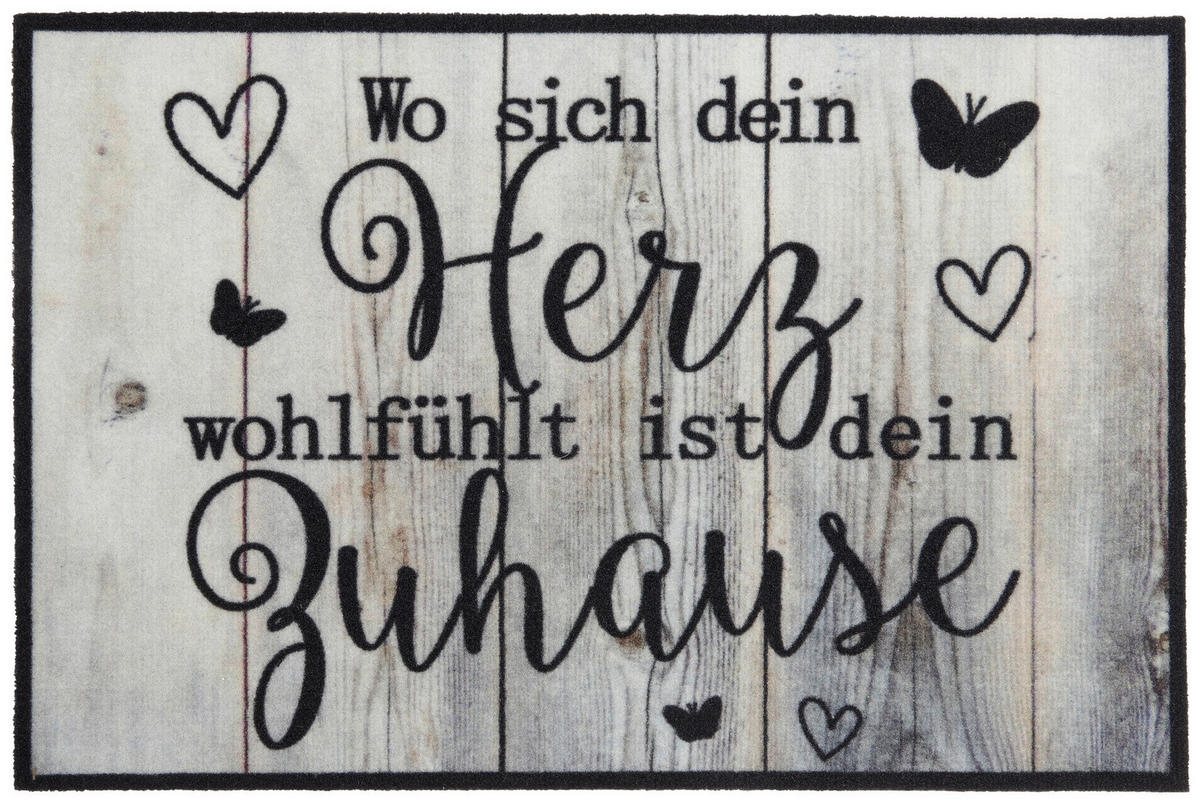 Fußmatte Velvet grauschwarz B/L: ca. 40x60 cm Velvet - grauschwarz (40,00/60,00cm)