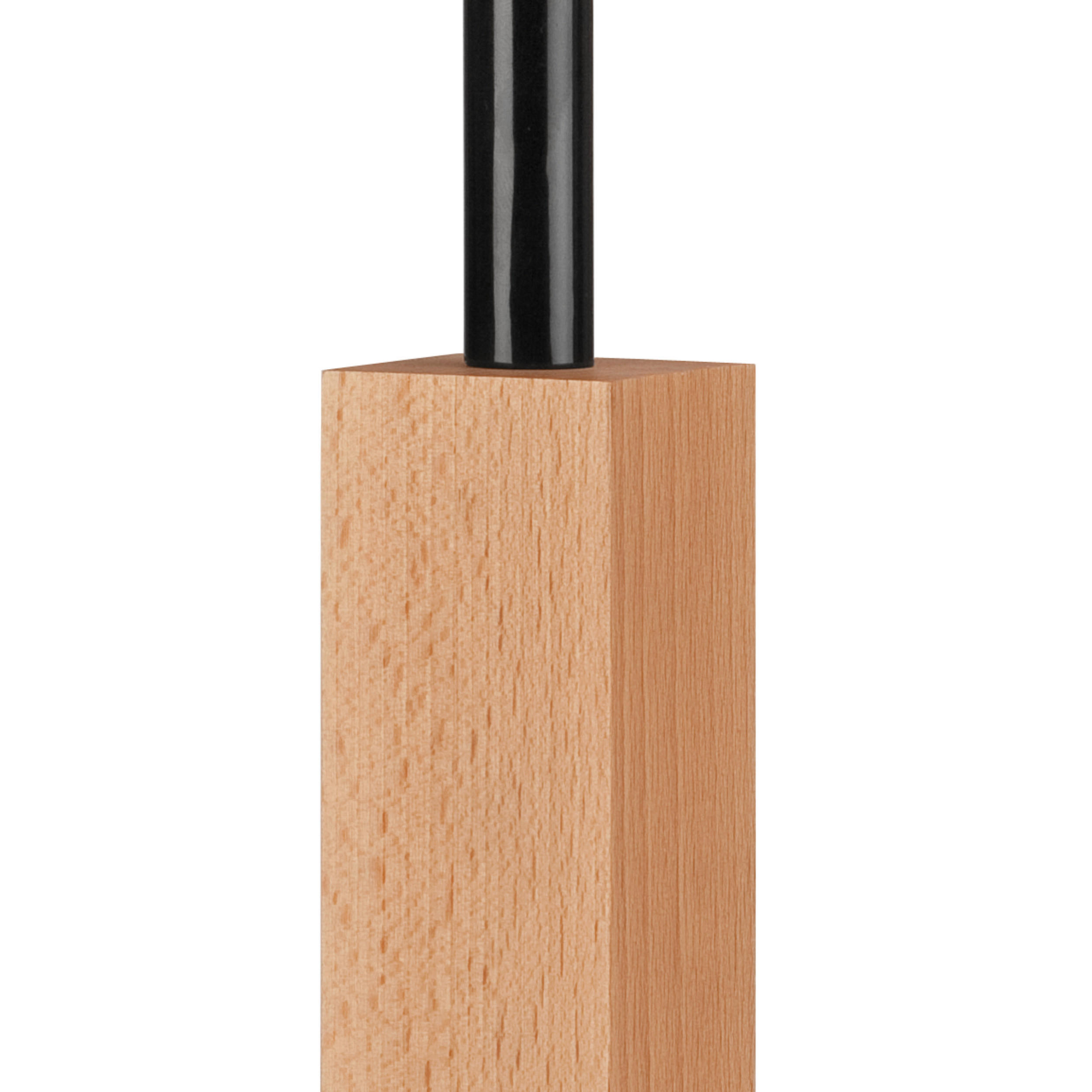 Thumbnail - Lamkur Tischlampe schwarz Holz Stahl B/H/L: ca. 19x17x44 cm E27 1 Brennstellen