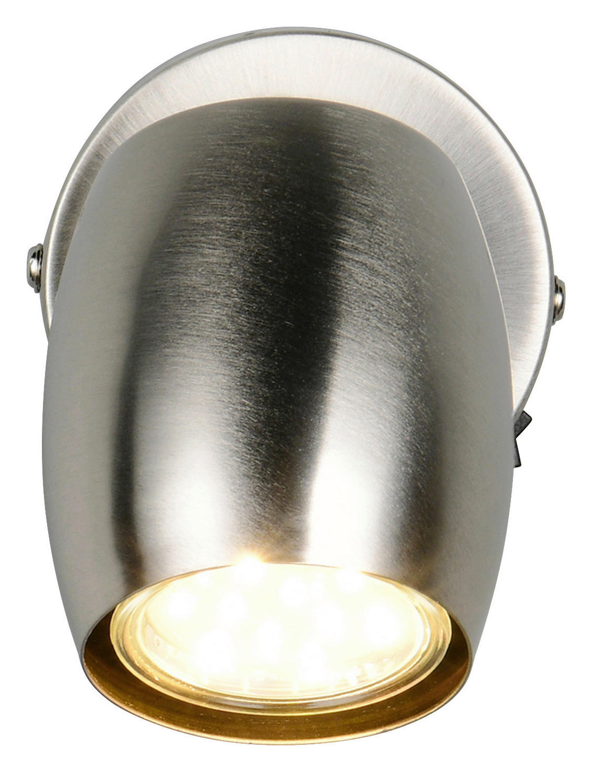 Reality Leuchten Spots nickel matt Metall B/H/L: ca. 9,5x14x8 cm GU10 1 Brennstellen Spot_Nancy_1 - nickel matt (8,00/9,50/14,00cm) - Reality Leuchten