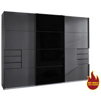 Schwebetürenschrank Saigon Graphit B/H/T: ca. 270x210x64 cm Saigon - Graphit/schwarz (270,00/210,00/64,00cm)
