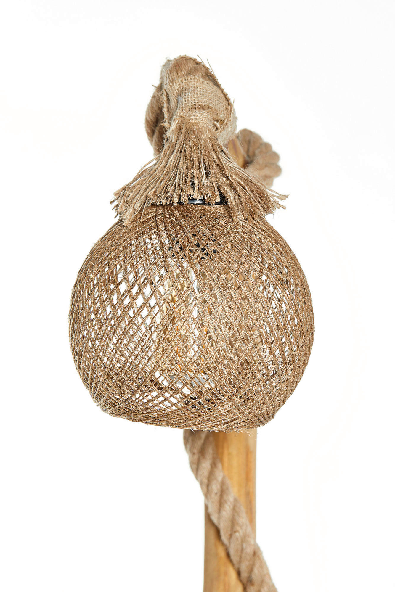 Thumbnail - Opviq Stehleuchte natur Holz B/H/T/L/D: ca. 24x140x24x24x24 cm E27 2 Brennstellen