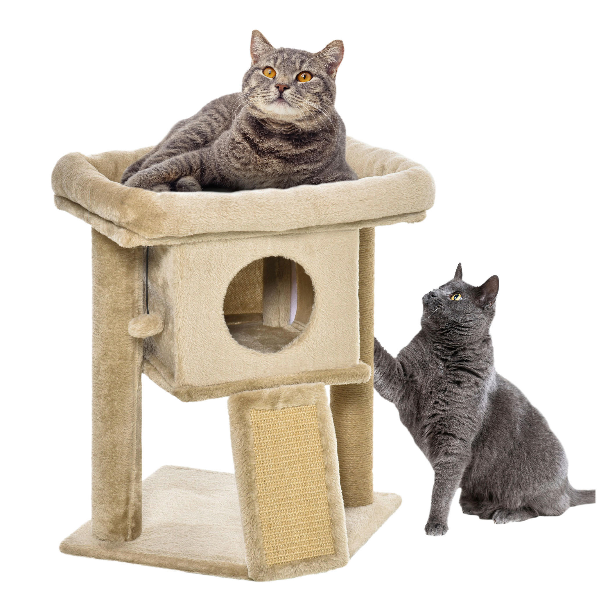 PawHut Kratzbaum braun Polypropylen B/H/L: ca. 40x40x57 cm Kratzbaum - braun (57,00/40,00/40,00cm) - PawHut