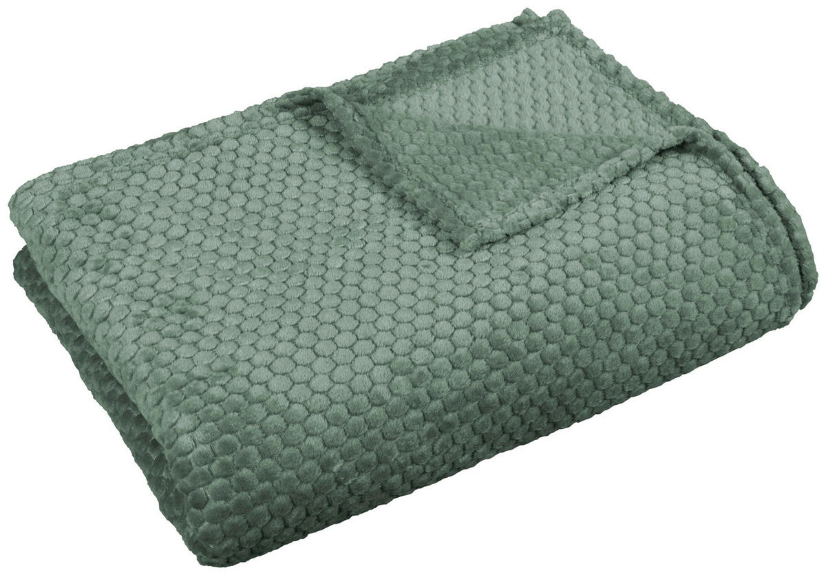 Wohndecke Flanell Flanelldecke Kreise mint - mint (140,00/200,00cm)