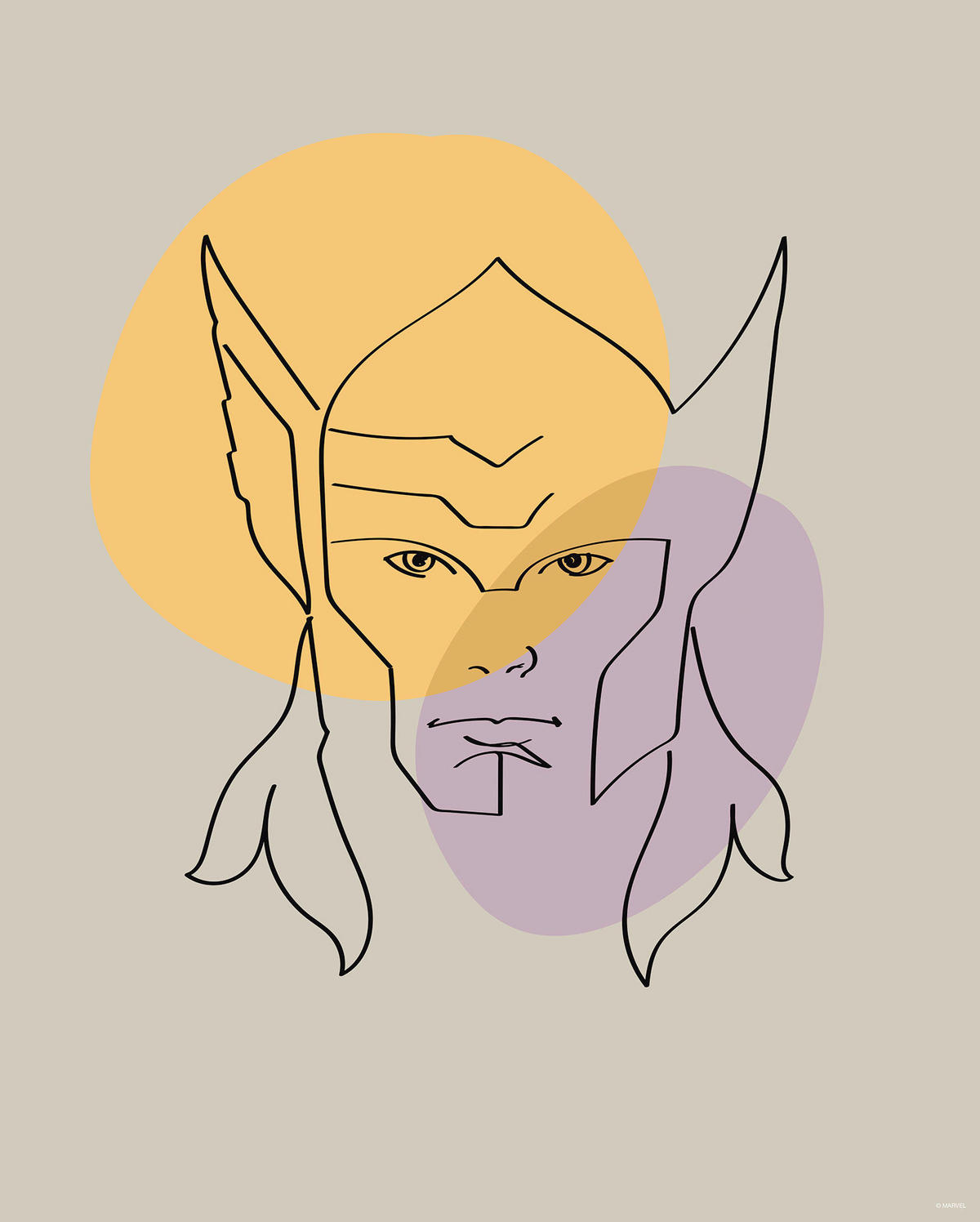 Komar Poster Soulful Sanctuary Thor Head Disney B/L: ca. 40x50 cm Soulful Sanctuary Thor Head - (40,00/50,00cm) - Komar