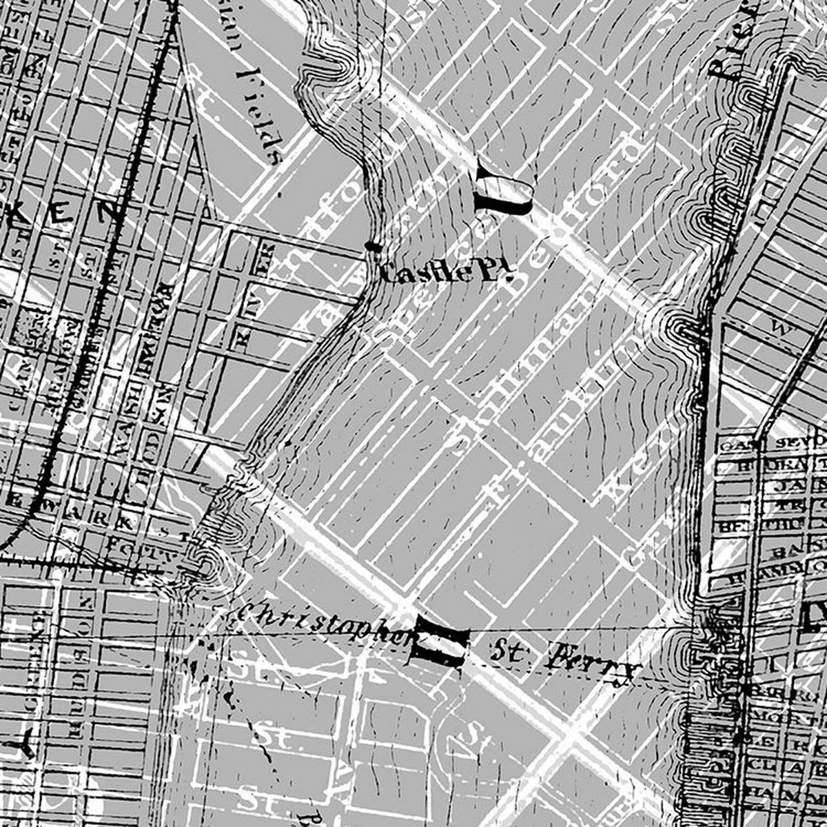 Komar Fototapete Map D: ca. 125 cm Map - (125,00cm) - Komar