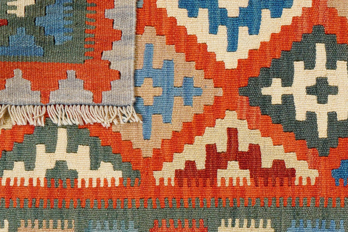 PersaTepp Teppich Kelim Gashgai grün B/H/L: ca. 82x1x122 cm Kelim Gashgai - rot/grün (122,00/82,00/1,00cm) - PersaTepp