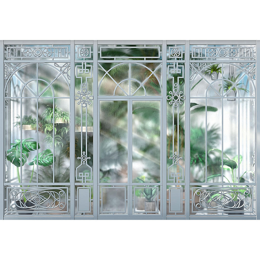 Komar Fototapete Orangerie, glatt, bedruckt, Wald, geblümt, (Packung), ausgezeichnet lichtbeständig