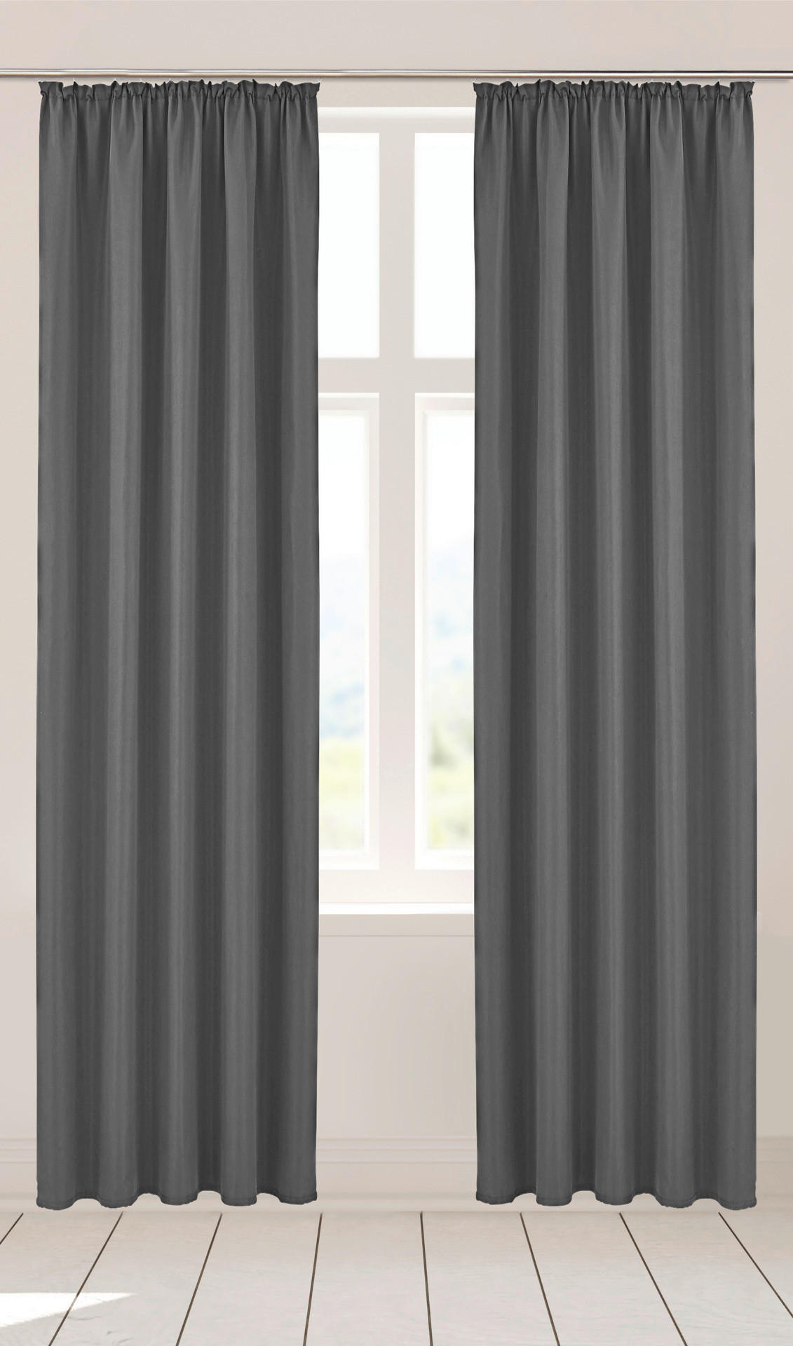 Verdunklungsvorhang Linus silber B/L: ca. 140x245 cm Linus - silber (140,00/245,00cm)