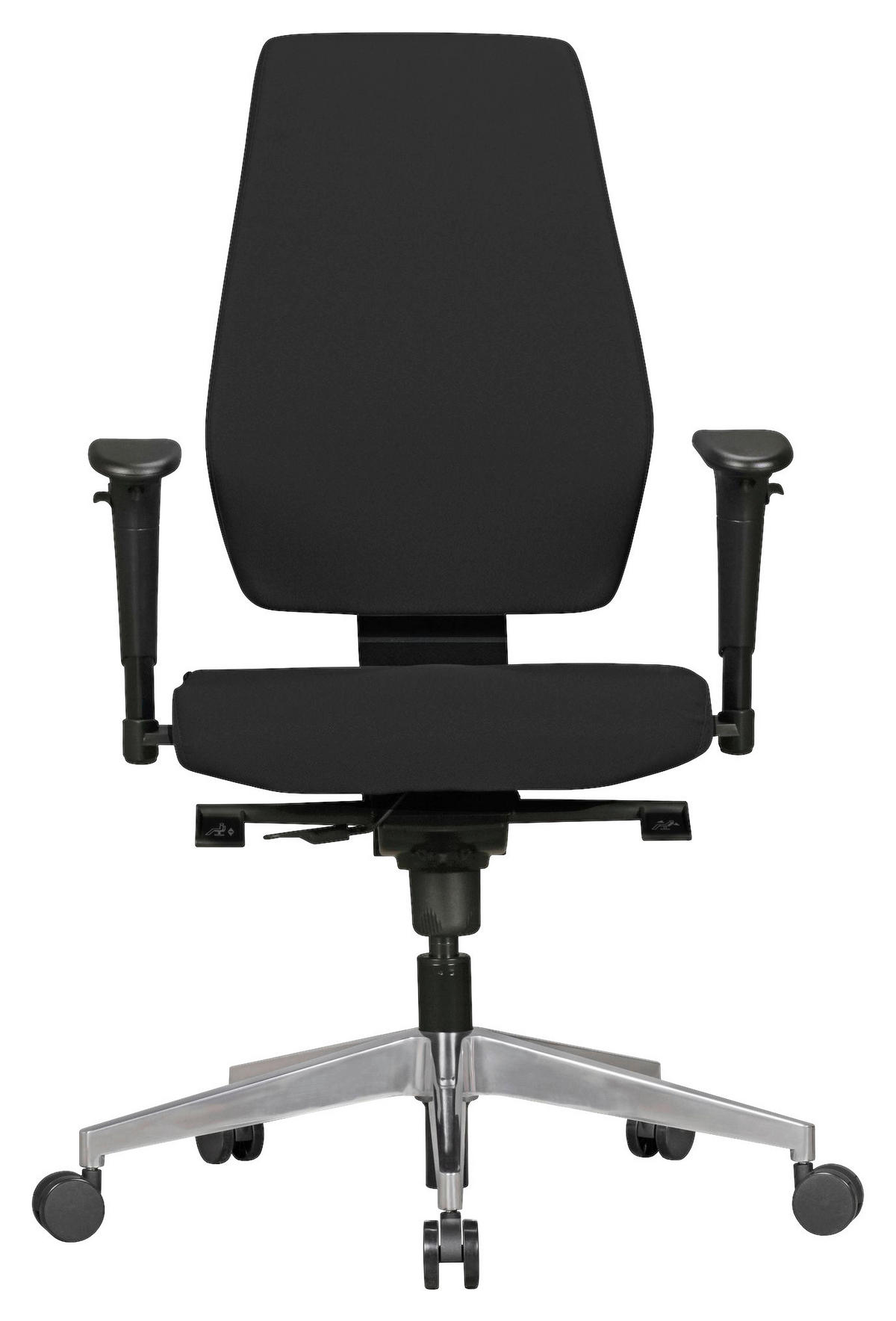 Drehstuhl schwarz Stoff Bürostuhl DARIUS - schwarz (63,00/119,00/70,00cm) - Amstyle