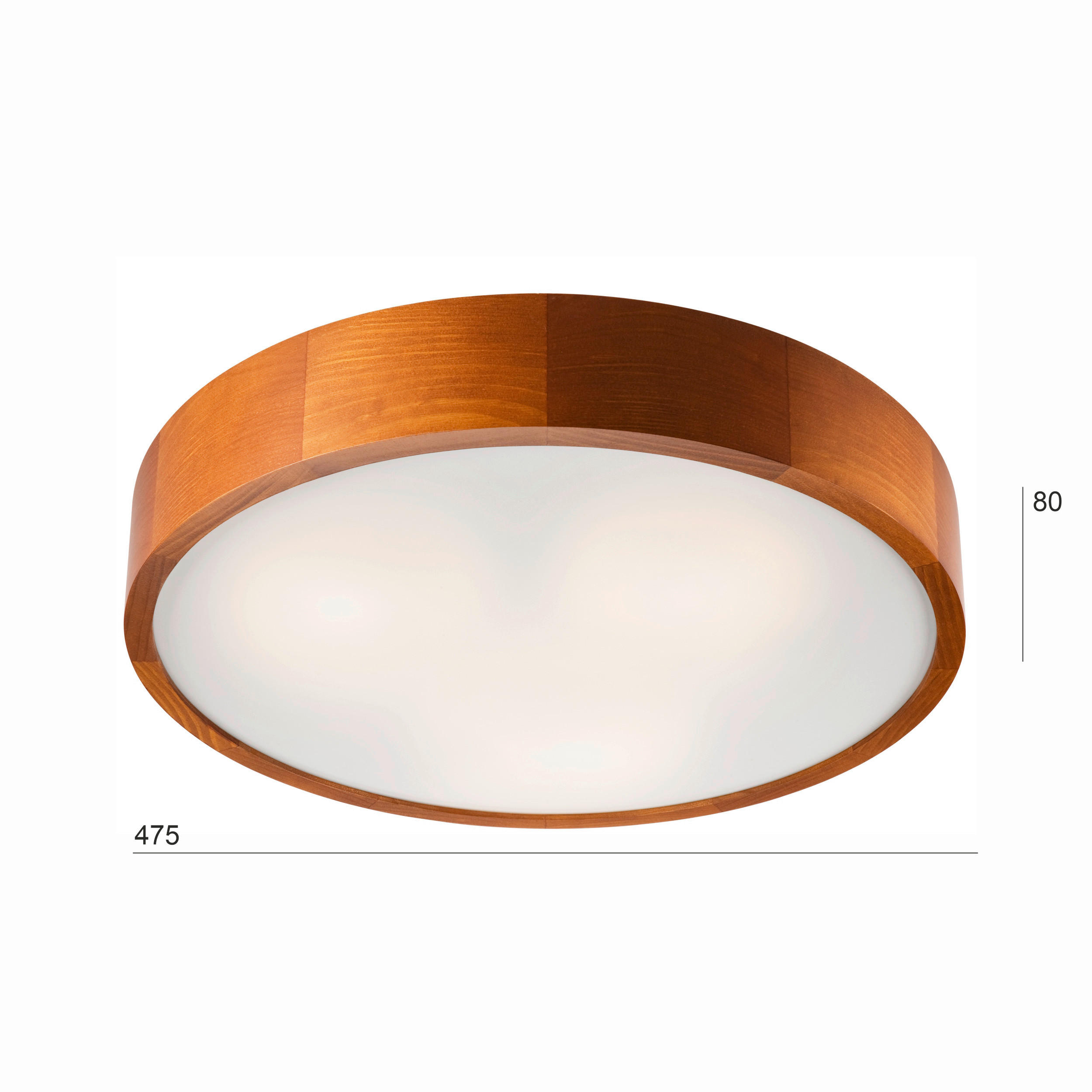 Thumbnail - Lamkur Deckenleuchte rustikal Holz Glas B/H/L: ca. 48,5x12x48,5 cm 3 Brennstellen