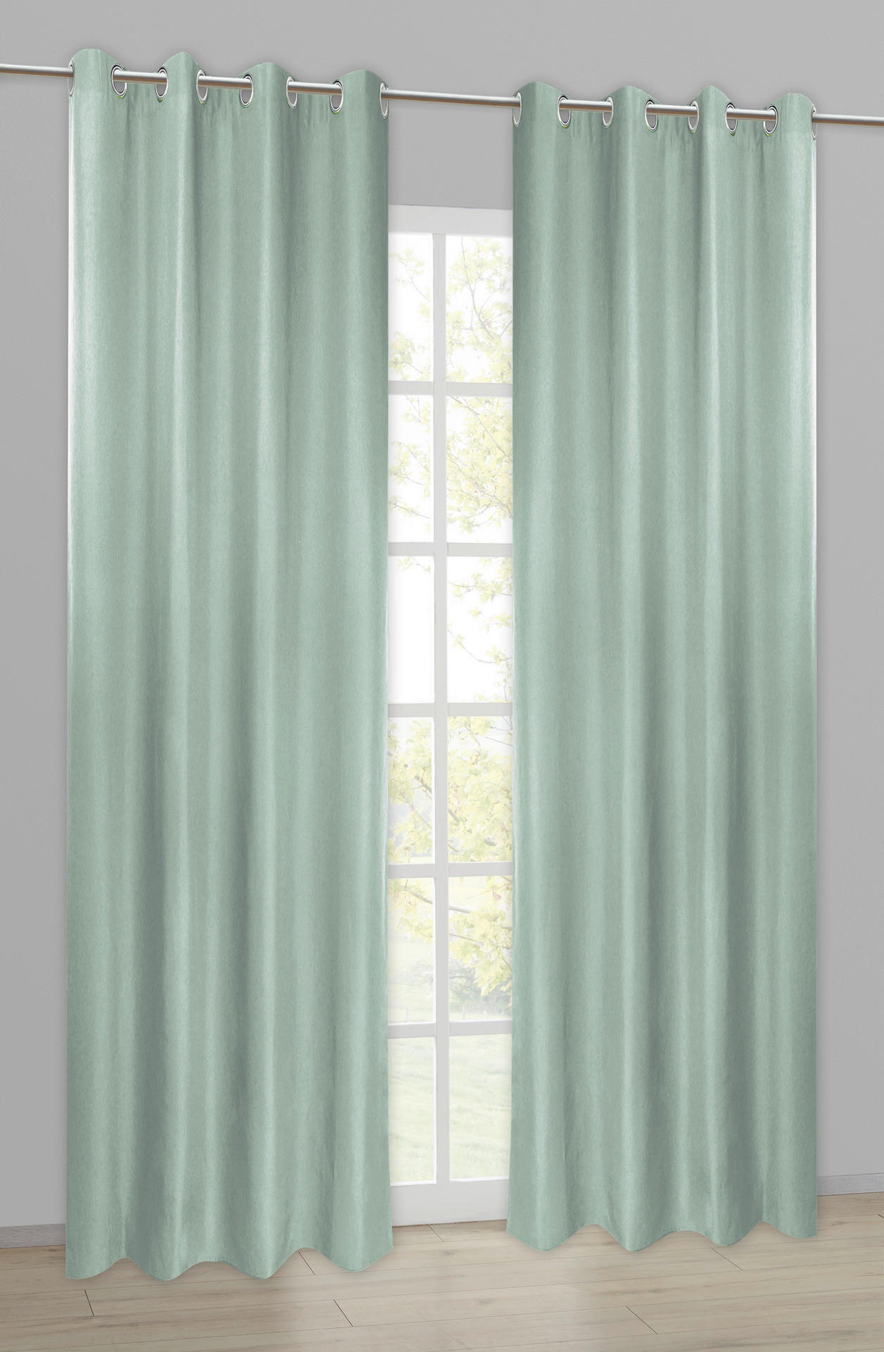 POCOline Ösenvorhang Sorrento salbei B/L: ca. 140x245 cm Sorrento - salbei (140,00/245,00cm) - POCOline