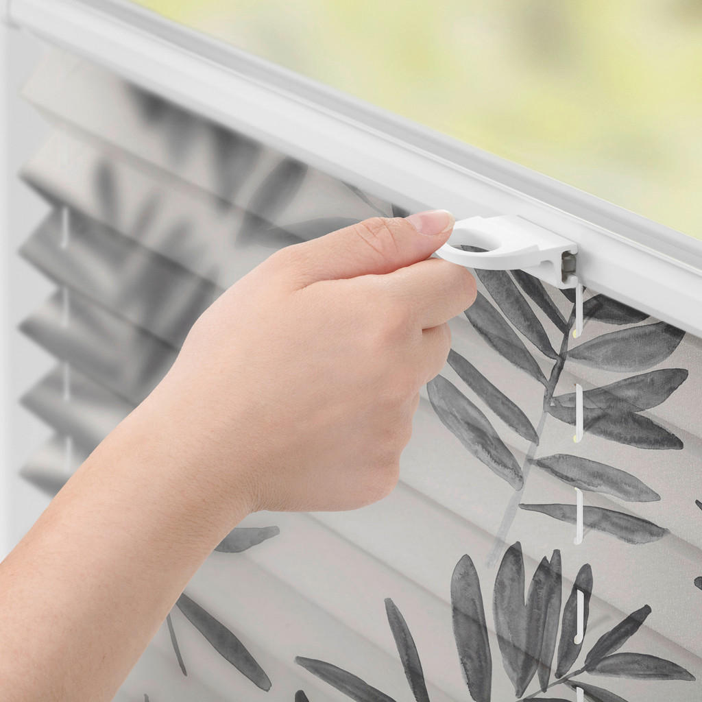 Thumbnail - LICHTBLICK Spannplissee Black Watercolor schwarz B/L: ca. 70x130 cm