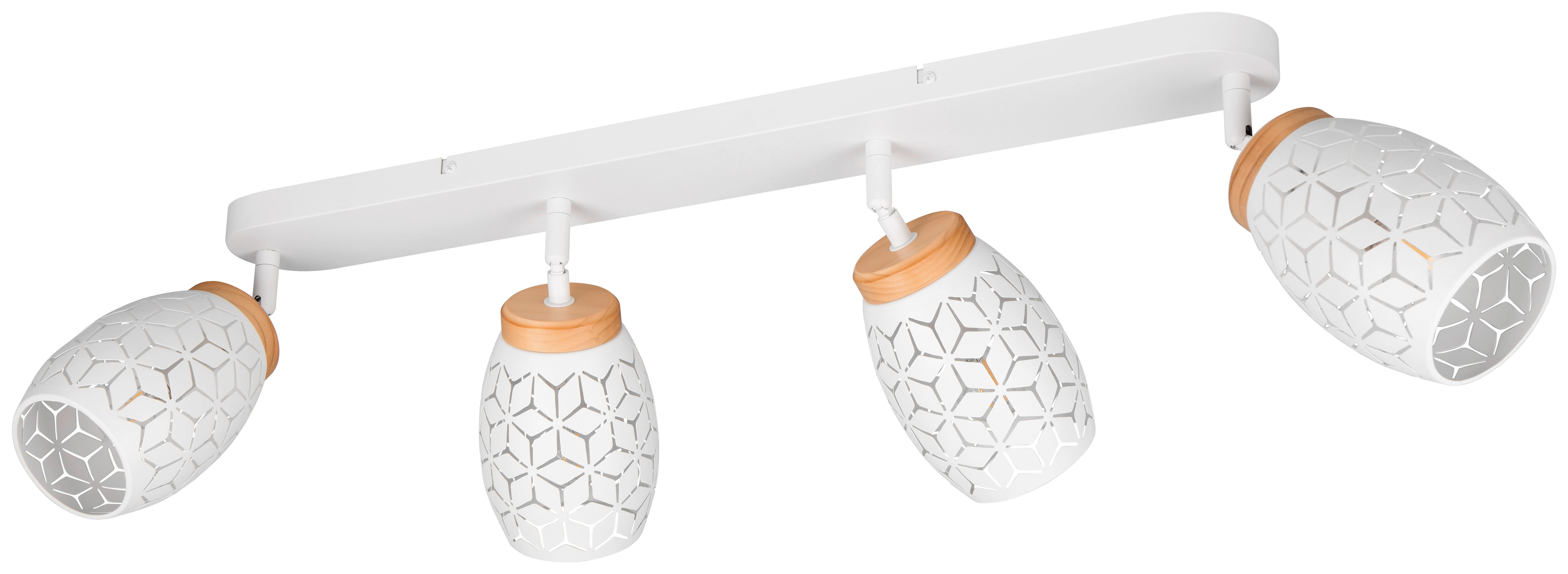 Reality Leuchten Spots weiß Metall B/H/L: ca. 74x27x12 cm E14 4 Brennstellen Spot_Bidar 4 - weiß (12,00/74,00/27,00cm) - Reality Leuchten