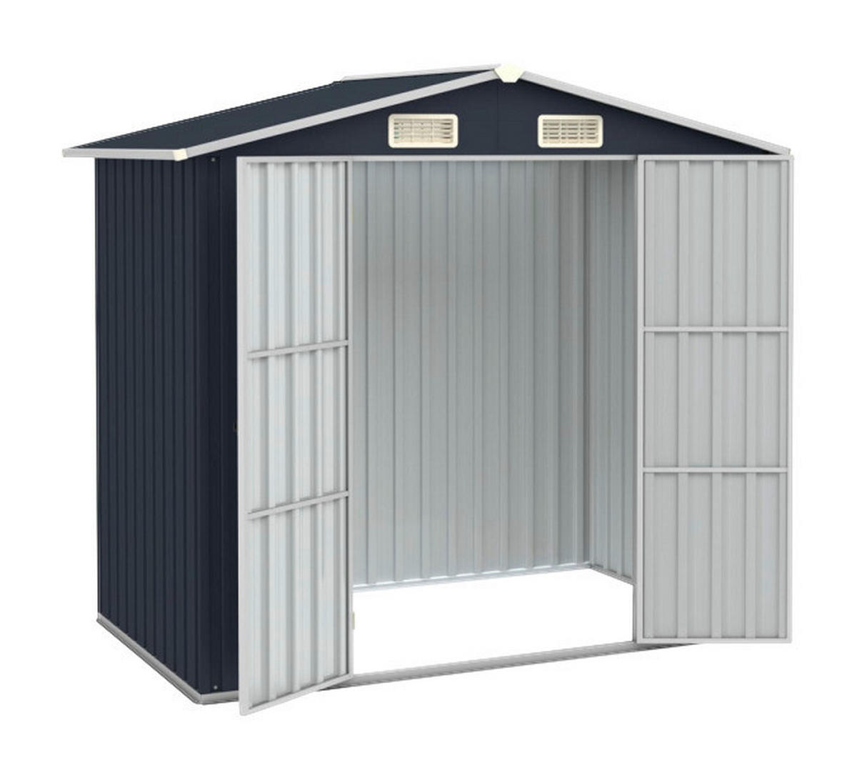 VidaXL Gerätehaus anthrazit B/H: ca. 205x183 cm Gerätehaus - anthrazit (205,00/183,00cm) - VidaXL