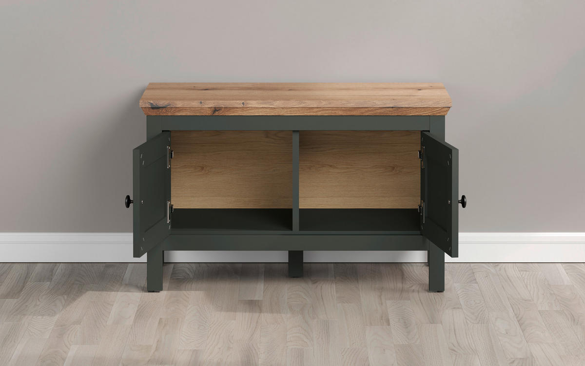 Sitzbank Stanton tannengrün Eiche Evoke Coast Nachbildung B/H/T: ca. 77x48x39 cm Stanton - Eiche/tannengrün (77,00/48,00/39,00cm)